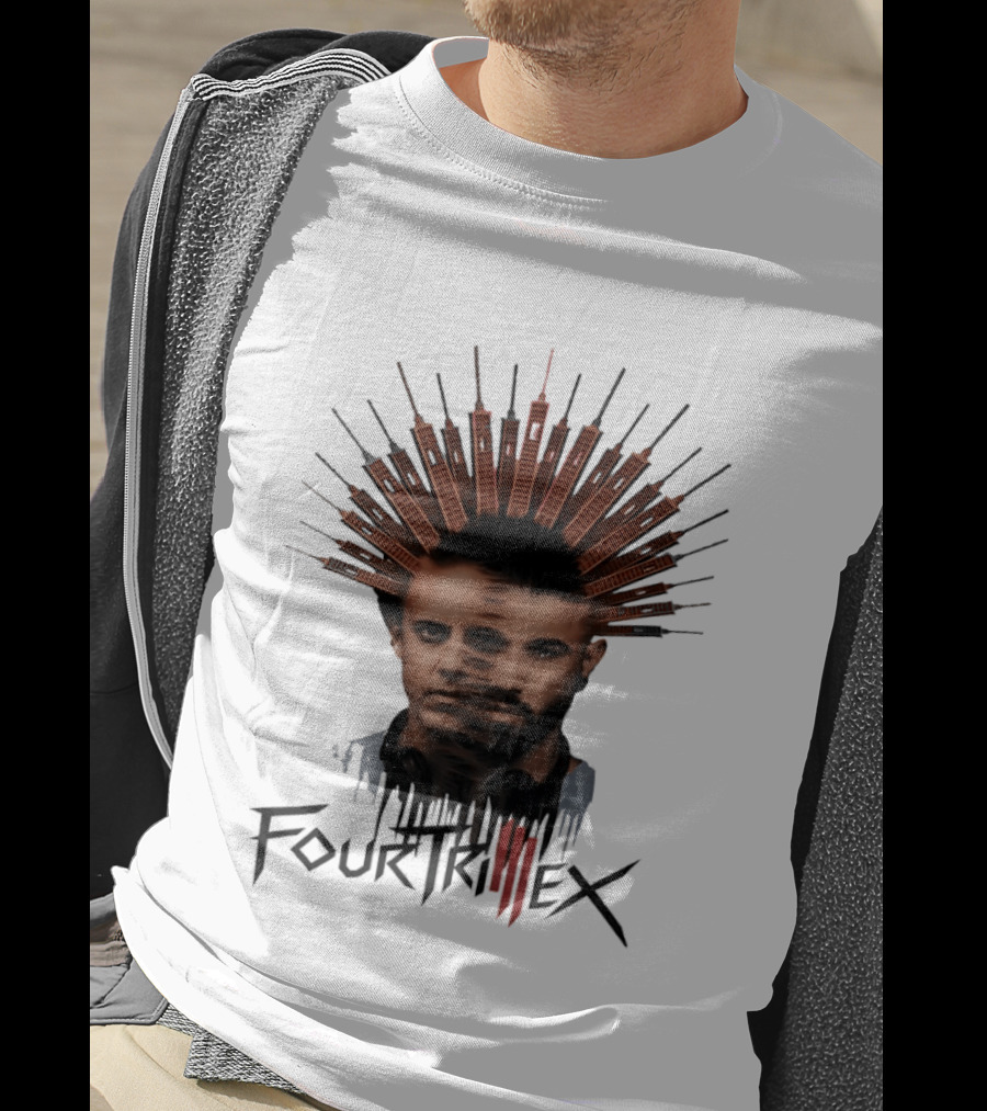 Fourtriex DJ Electronic Music Urban Skyline Fusion T-Shirt