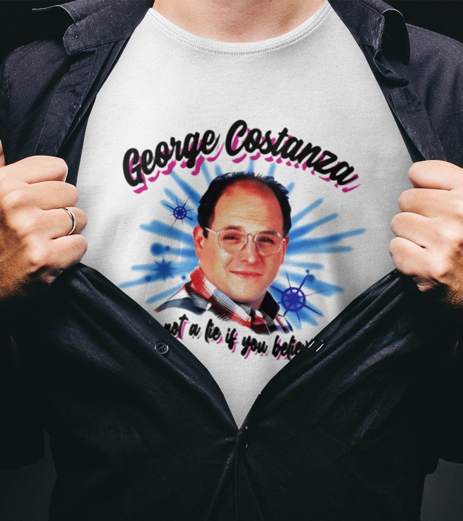 George Costanza It's Not A Lie If You Believe It 90s Airbrush T-Shirt