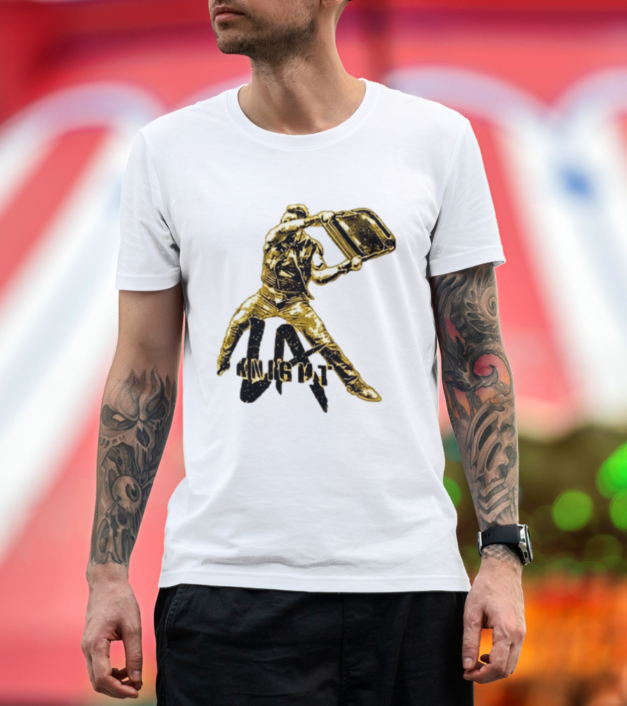 LA Knight Wrestling Iconic Folding Chair Action T-Shirt