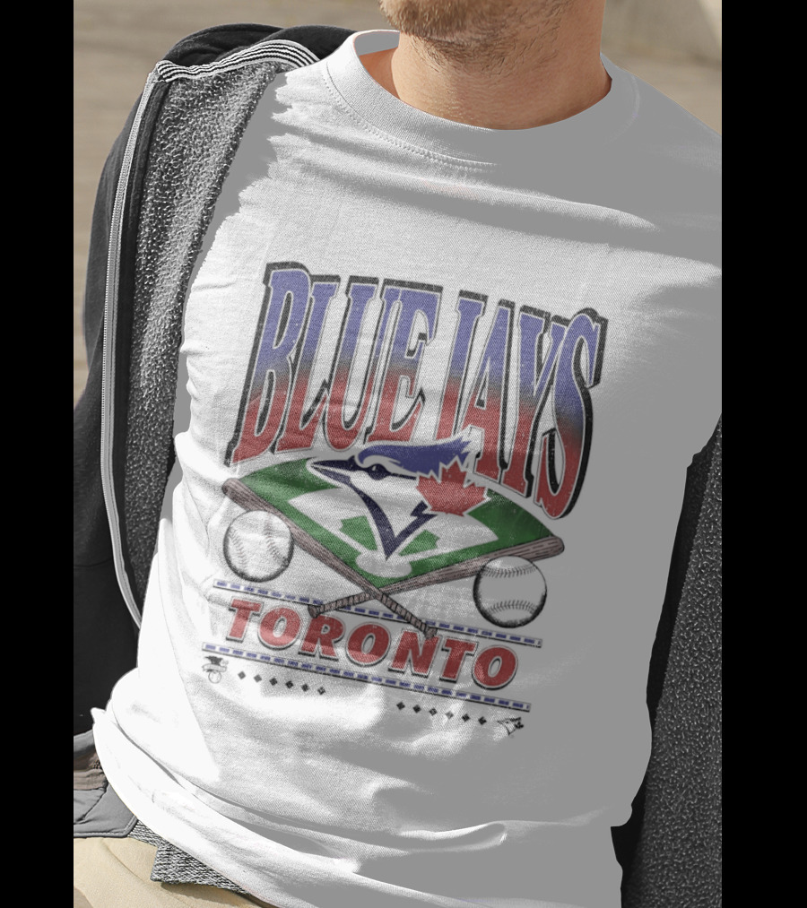 Toronto Blue Jays Baseball Team Emblem Field Motif T-Shirt