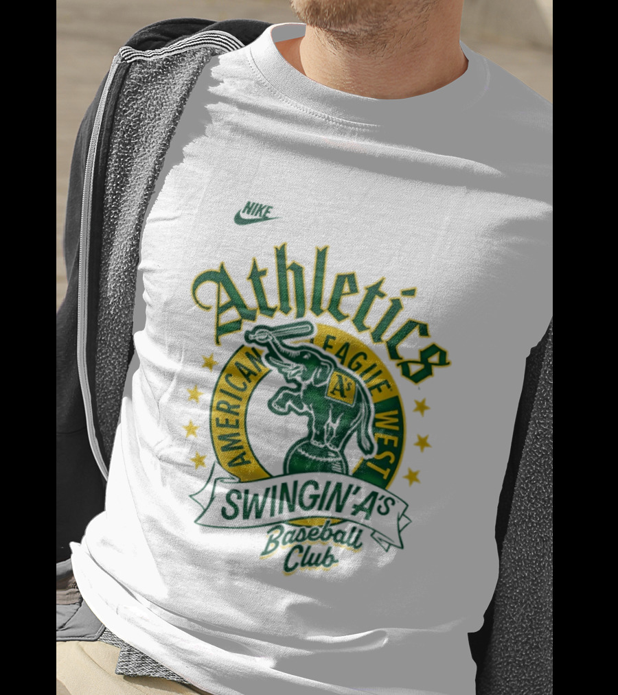 Nike Athletics Swingin' A's American League West Baseball Club T-Shirt