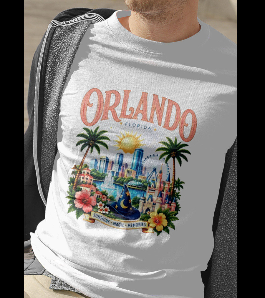 Orlando Florida Sunshine Magic Memories Skyline Adventure T-Shirt