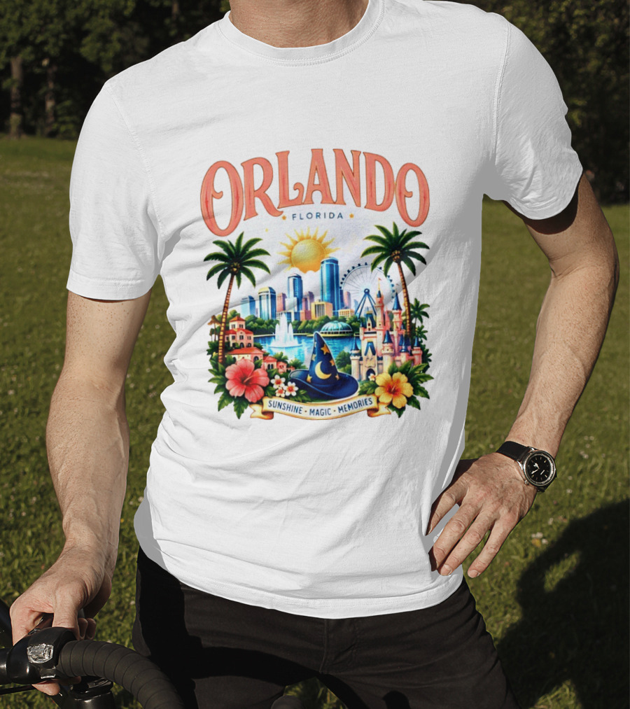 Orlando Florida Sunshine Magic Memories Skyline Adventure T-Shirt