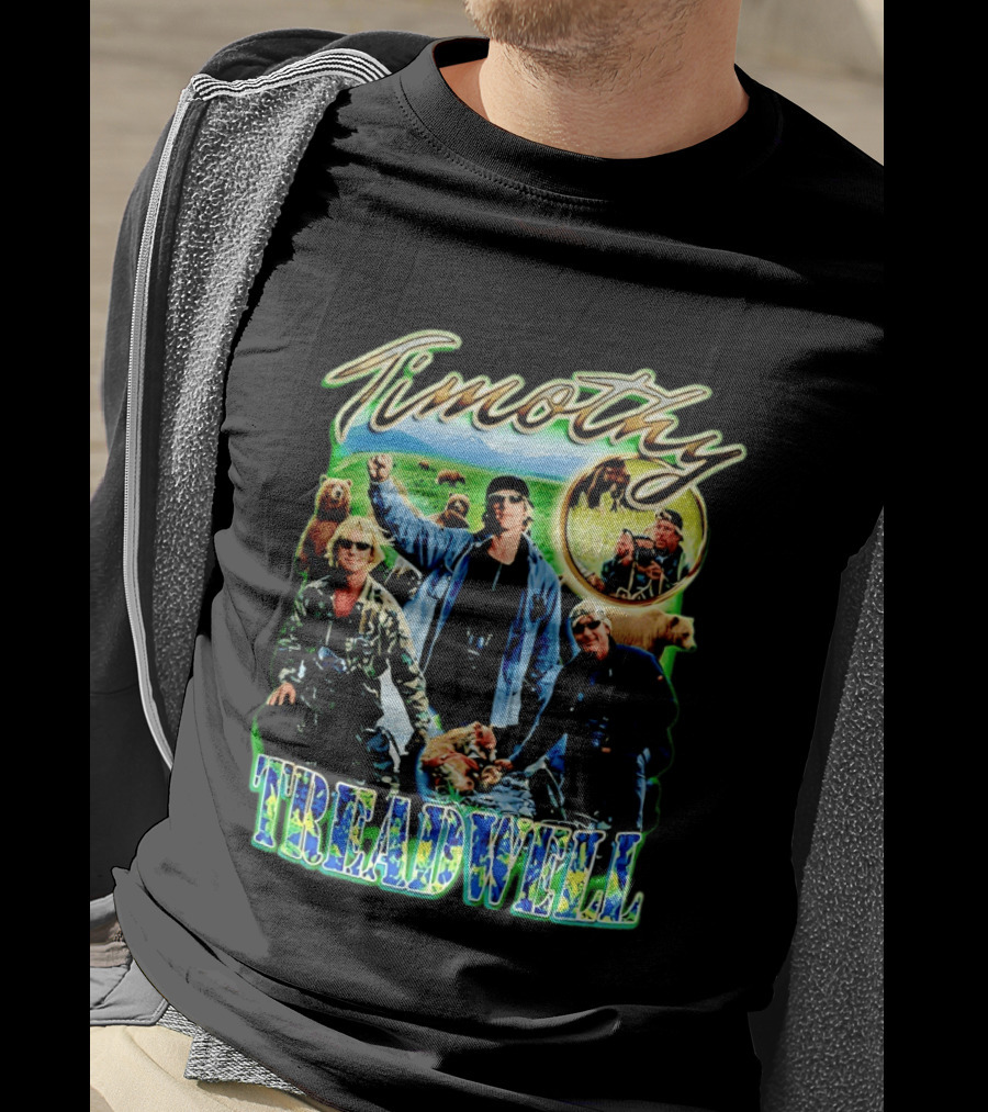 Timothy Treadwell Bear Wildlife Photography Collage T-Shirt