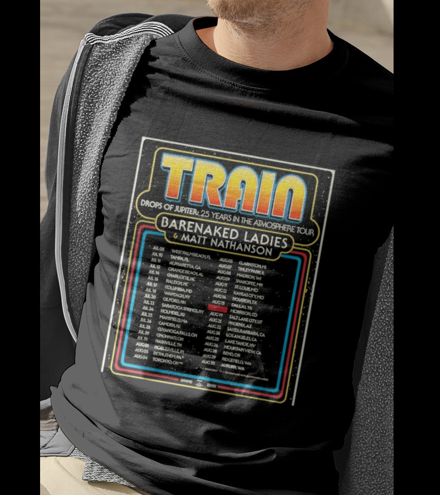 Train Drops Of Jupiter 25 Years Tour Barenaked Ladies And Matt Nathanson Tour Dates 2023 T-Shirt