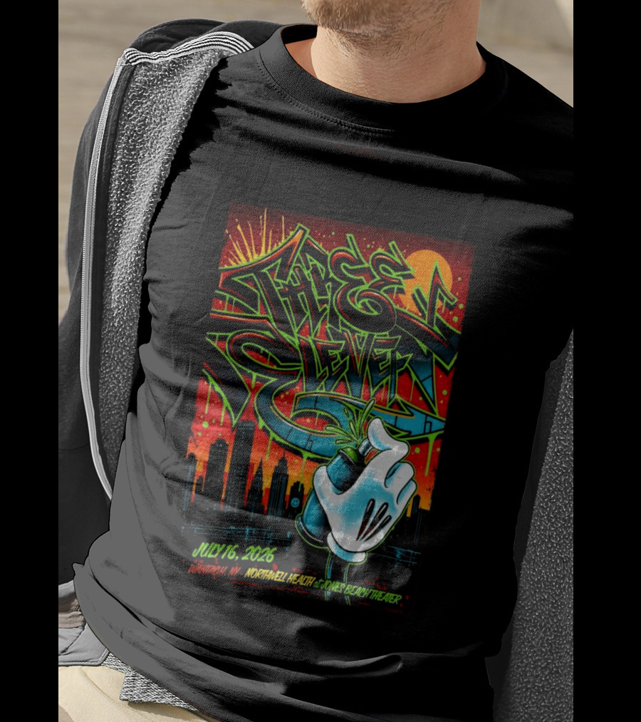311 July 16 2026 Wantagh NY Northwell Health Jones Beach Theater Skyline Graffiti Hand Spray Can T-Shirt
