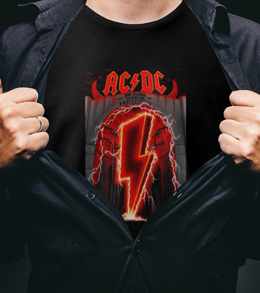AC DC Ohio Stadium PWR UP Tour Columbus July 15 2026 T-Shirt