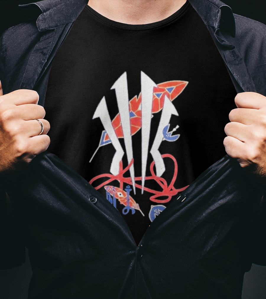 Anta X Kyrie Irving KAI Blue And Red Arrow Art Collaboration T-Shirt