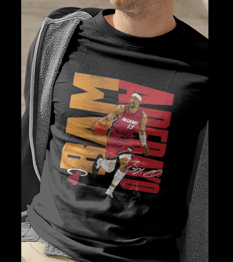 Bam Adebayo Miami Heat Basketball Number 13 NBA Player T-Shirt