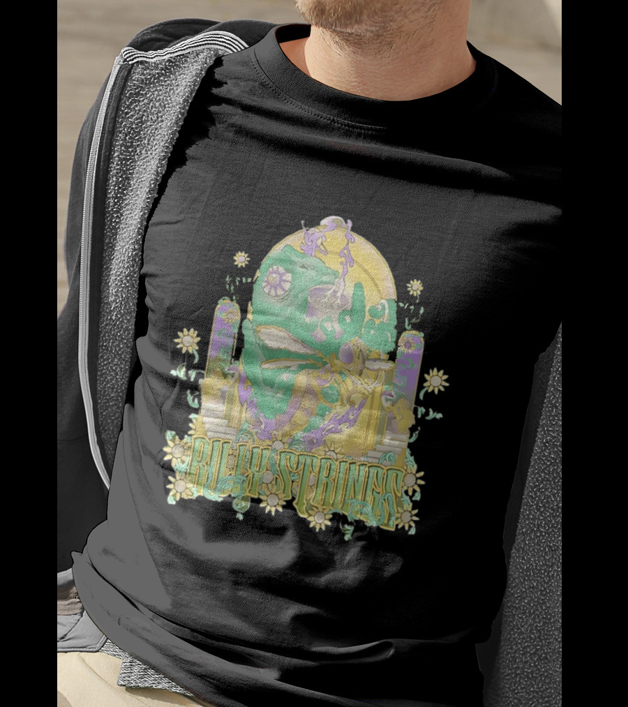 Billy Strings Summer 2026 Tour Cicada Rider Psychedelic Flower Mandala T-Shirt