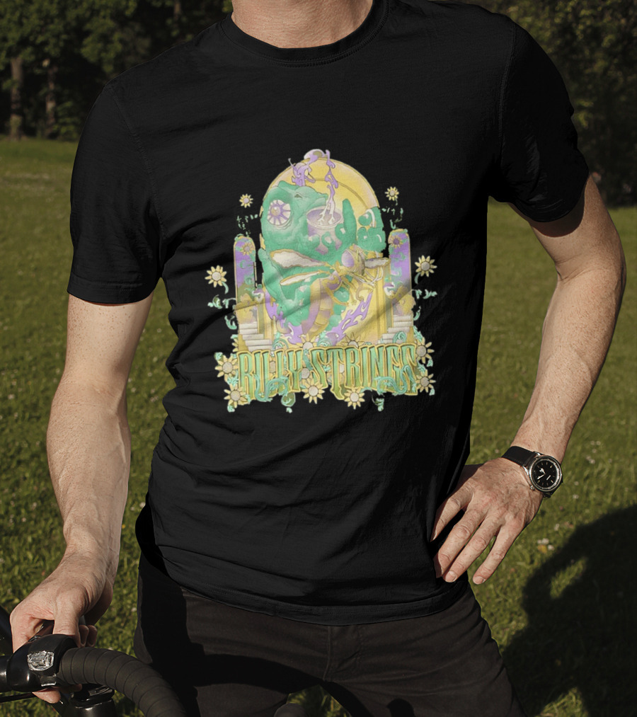 Billy Strings Summer 2026 Tour Cicada Rider Psychedelic Flower Mandala T-Shirt