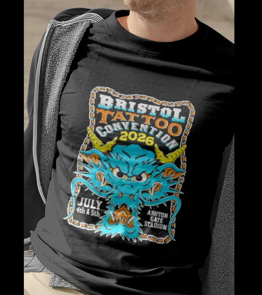 Bristol Tattoo Convention 2026 July 4th And 5th Ashton Gate Stadium Dragon T-Shirt