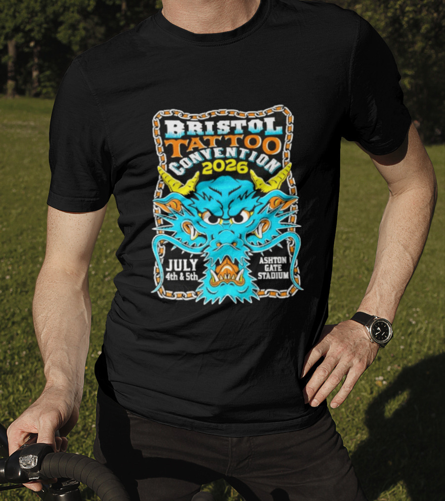 Bristol Tattoo Convention 2026 July 4th And 5th Ashton Gate Stadium Dragon T-Shirt