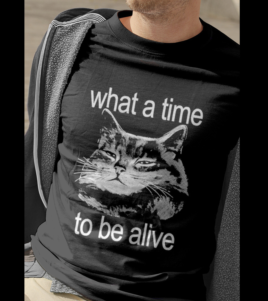 What A Time To Be Alive Cat Meme T-Shirt