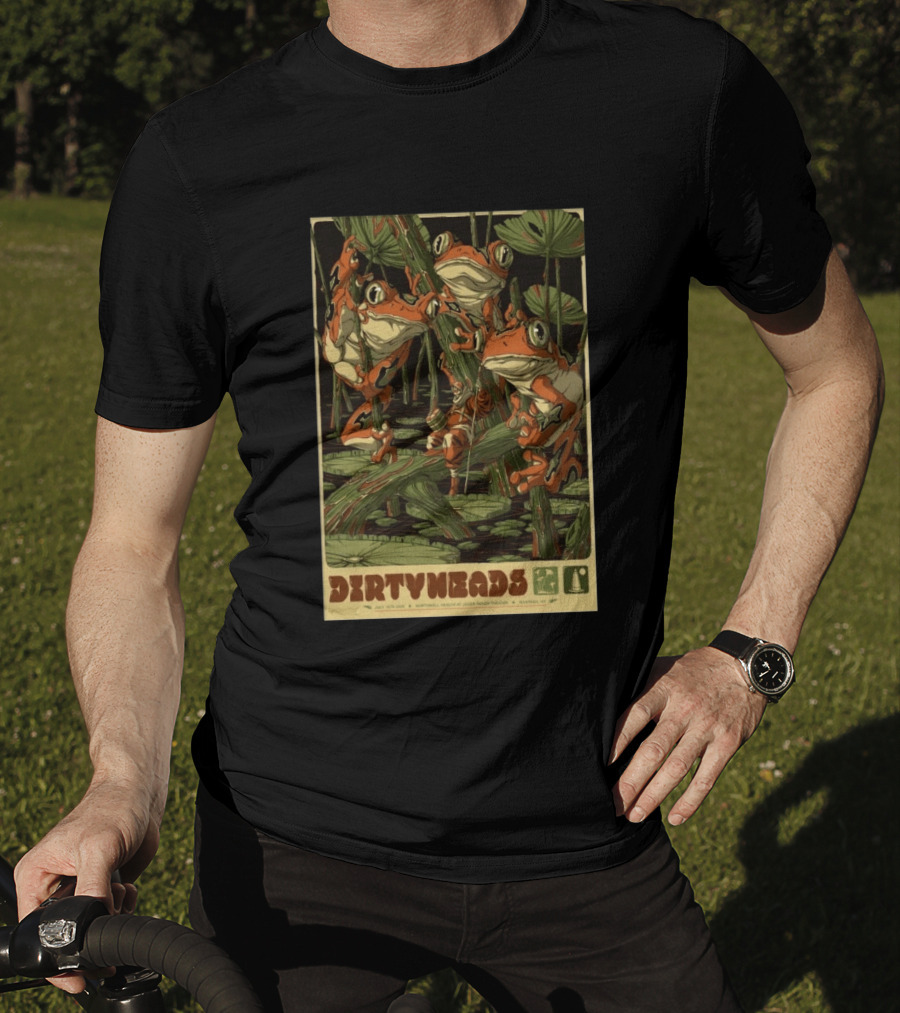 Dirty Heads July 18 2026 Adventure With Frogs Atlantic City NJ T-Shirt