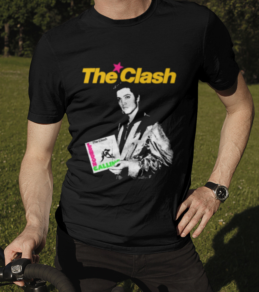 The Clash Elvis Presley London Calling Album Image T-Shirt