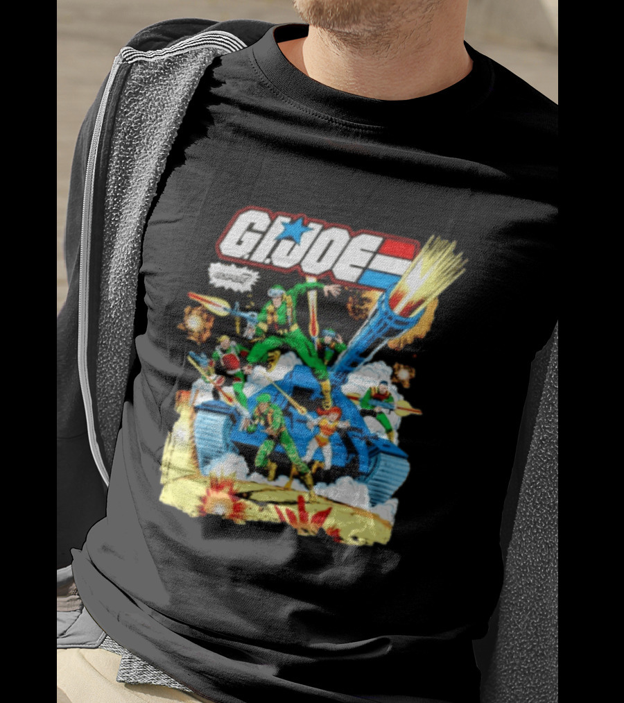 GI Joe Team Super7 Action Figure Hasbro Classic Battle Scene T-Shirt