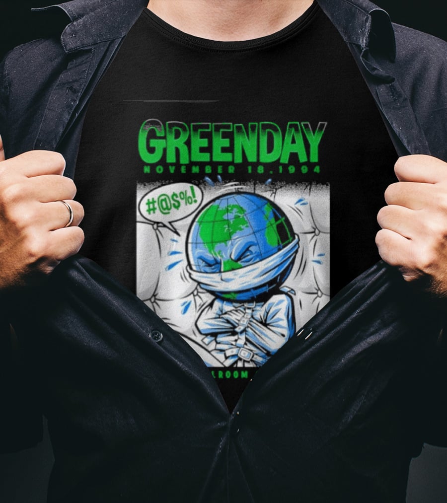 Greenday November 18 1994 Aragon Ballroom Chicago IL Earth T-Shirt
