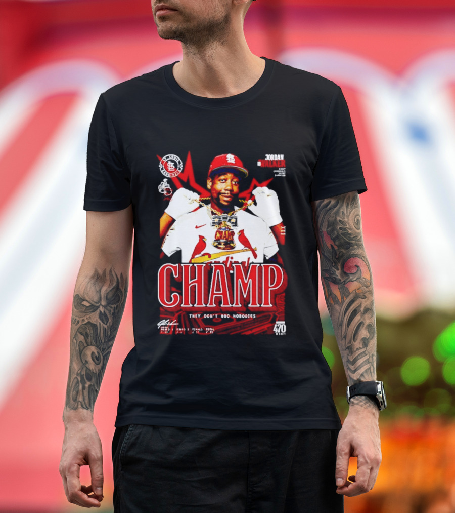 Jordan Walker St. Louis Cardinals Home Run Derby Champ They Don't Boo Nobodies T-Shirt