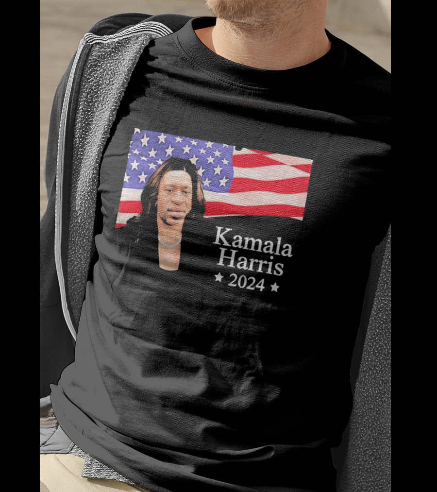 Kamala Harris 2024 Political Satire American Flag T-Shirt