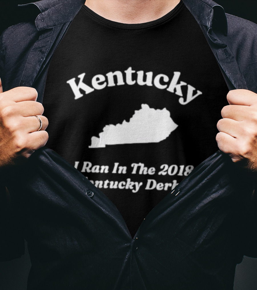 Kentucky I Ran In The 2018 Kentucky Derby Map T-Shirt
