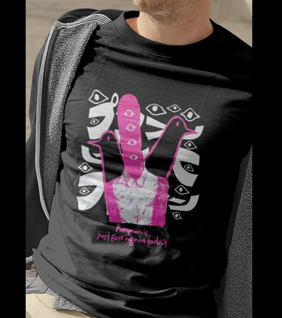 Punpun Is Just Fine Again Today Inio Asano Eye Pattern Pink Pigeons T-Shirt