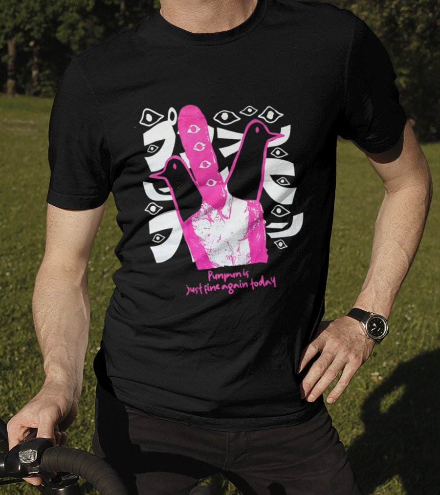 Punpun Is Just Fine Again Today Inio Asano Eye Pattern Pink Pigeons T-Shirt