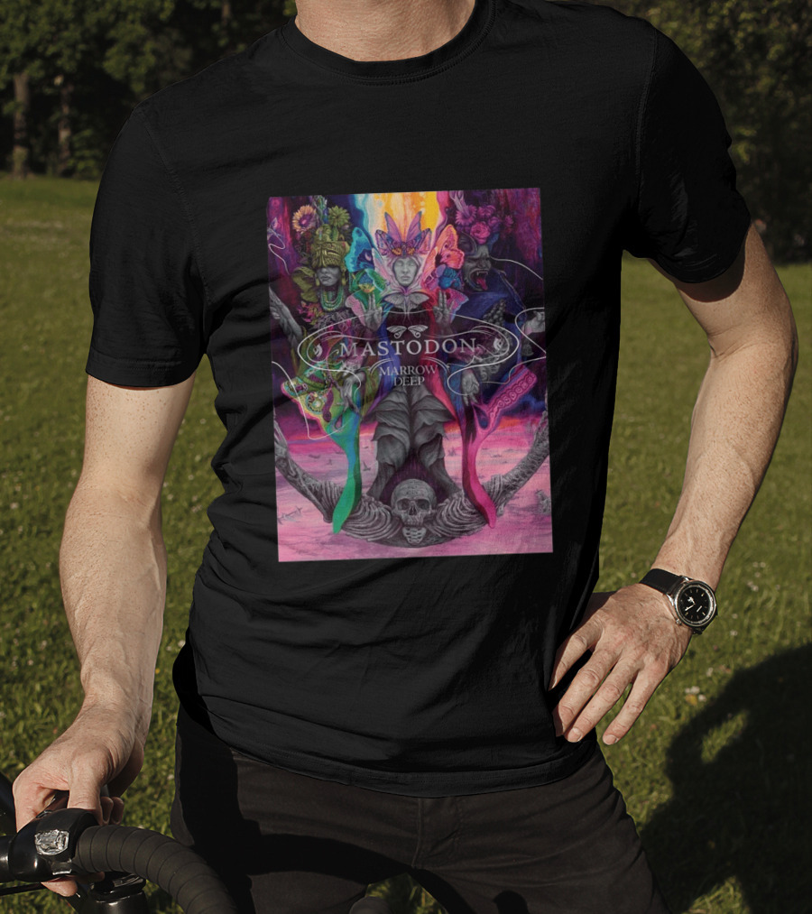 Mastodon Marrow Deep Psychedelic Album Art With Skull And Figures T-Shirt