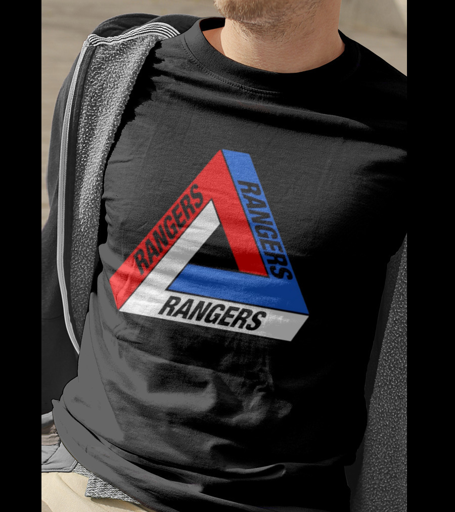 Rangers Penrose Triangle Optical Illusion Sports T-Shirt
