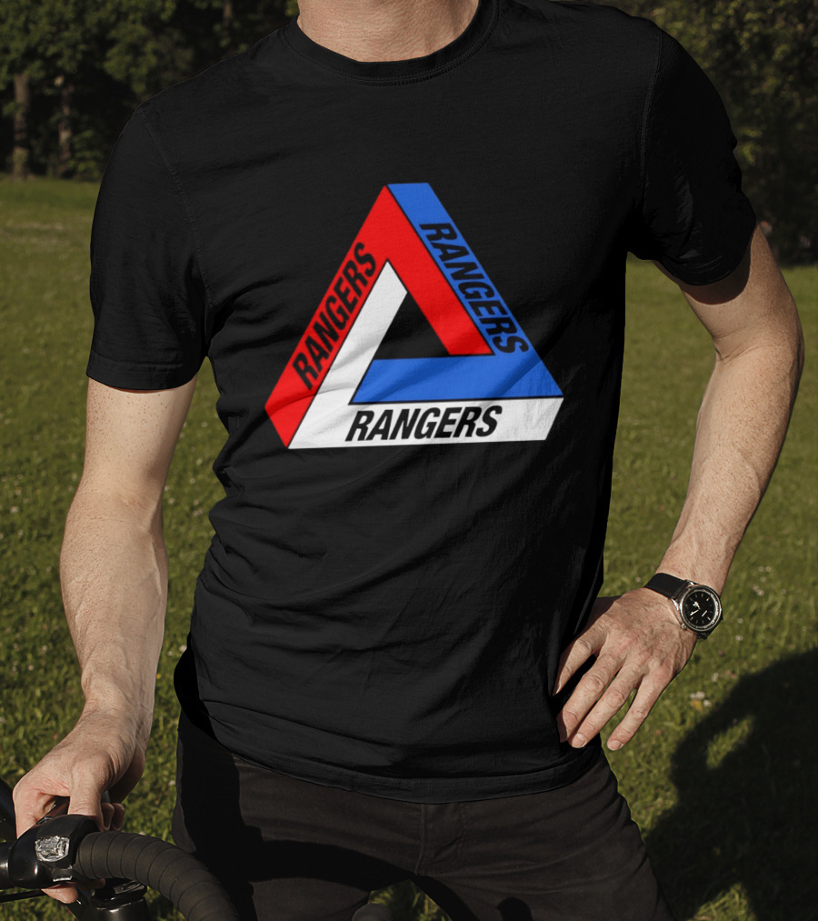 Rangers Penrose Triangle Optical Illusion Sports T-Shirt