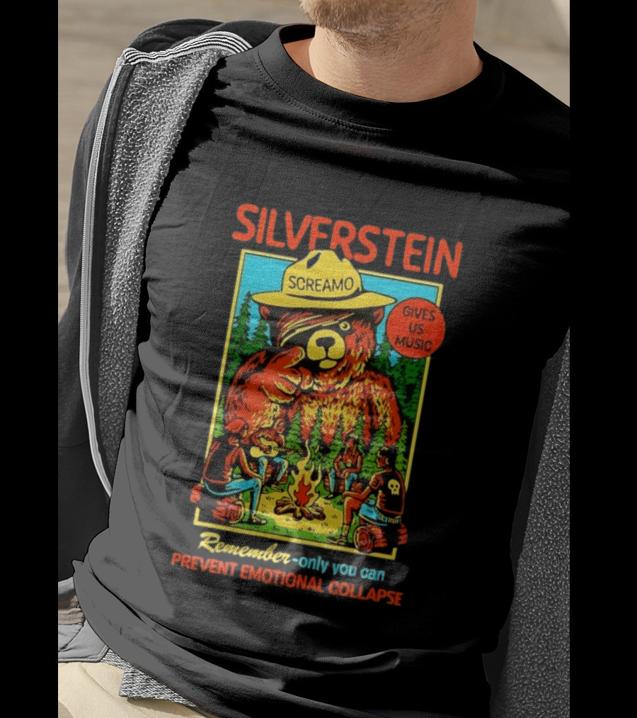 Silverstein Screamo Bear Gives Us Music Prevent Emotional Collapse T-Shirt