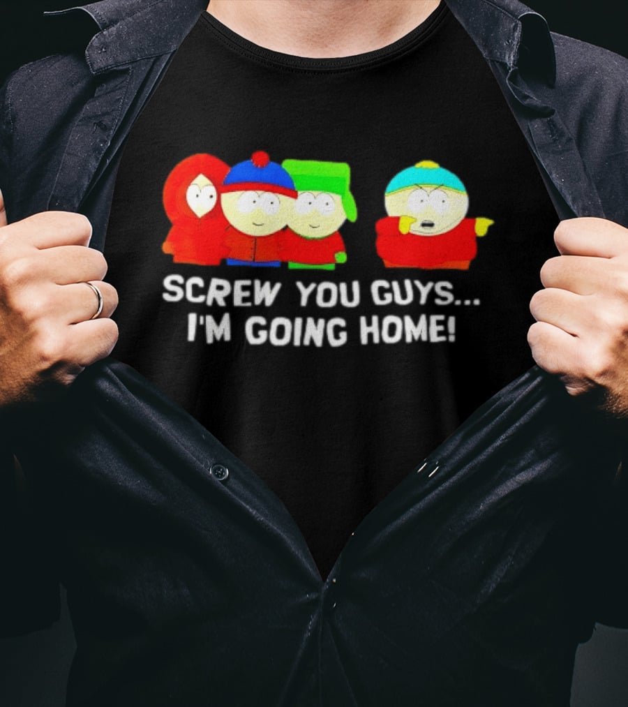South Park Characters Cartman Screw You Guys I'm Going Home T-Shirt