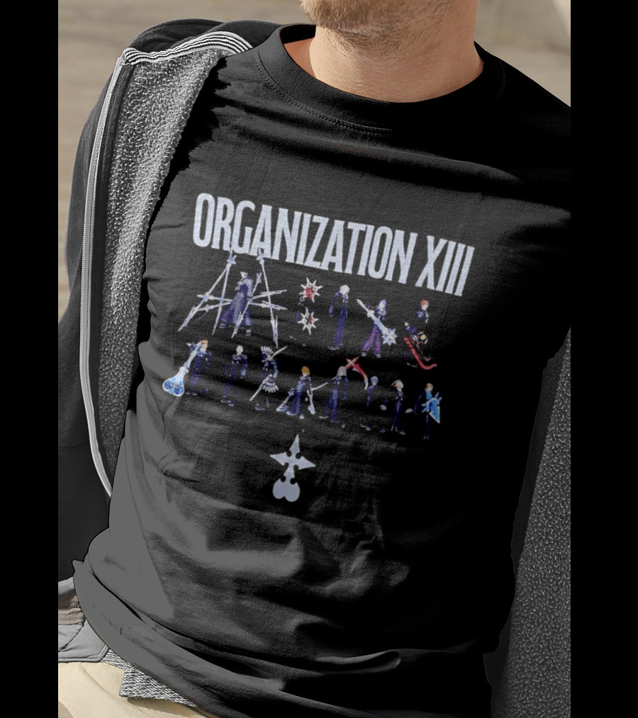 Organization XIII Kingdom Hearts Characters Display T-Shirt