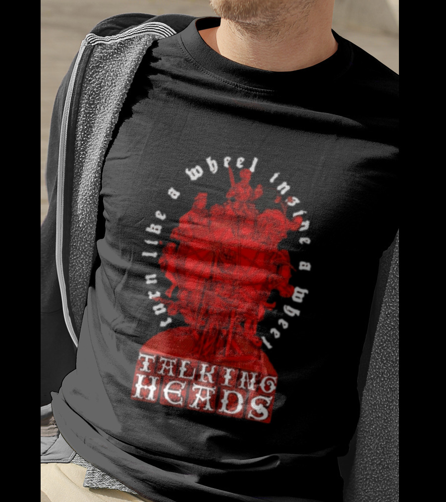 Talking Heads Turn Like A Wheel Inside A Wheel Red T-Shirt