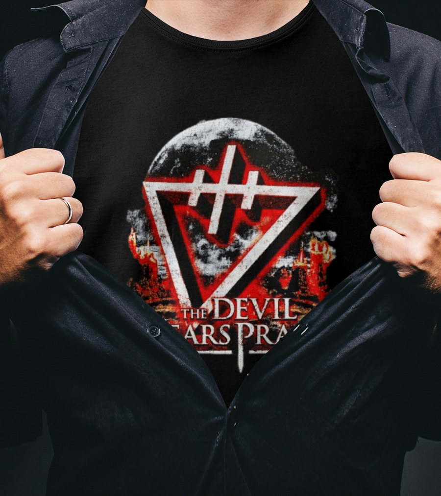 The Devil Wears Prada Metalcore Band Hardcore Triangular Symbol And Flames T-Shirt