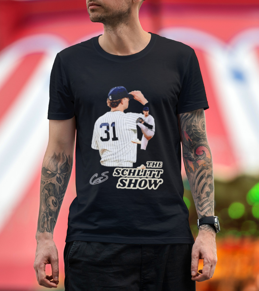 The Schlitt Show No 31 Baseball Player Jersey Pinstripes T-Shirt