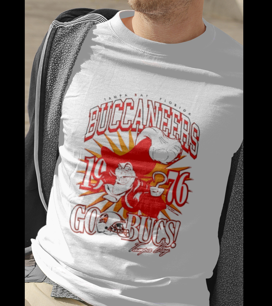 Tampa Bay Florida Buccaneers 1976 Go Bucs Captain Hook T-Shirt