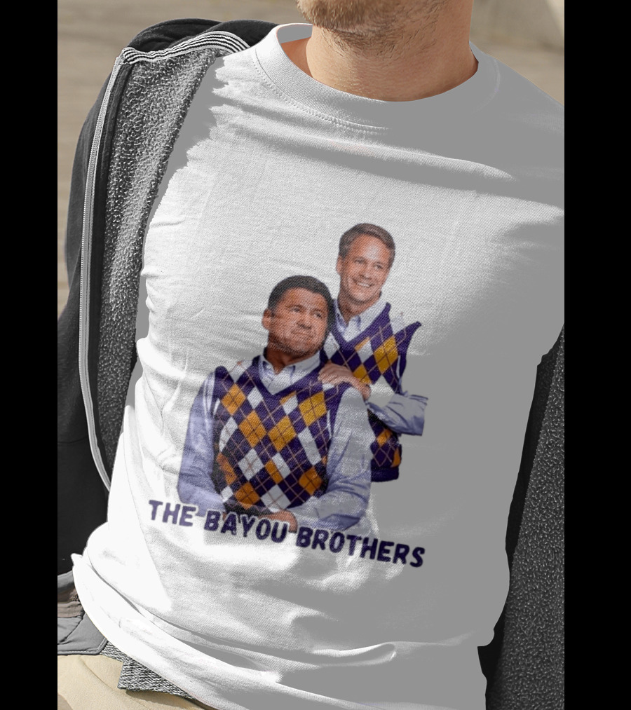 Ed Orgeron Lane Kiffin LSU Tigers The Bayou Brothers Sweater Vest T-Shirt