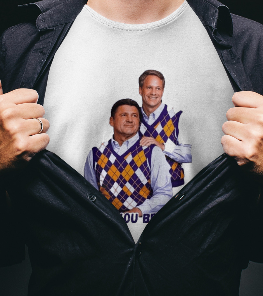 Ed Orgeron Lane Kiffin LSU Tigers The Bayou Brothers Sweater Vest T-Shirt