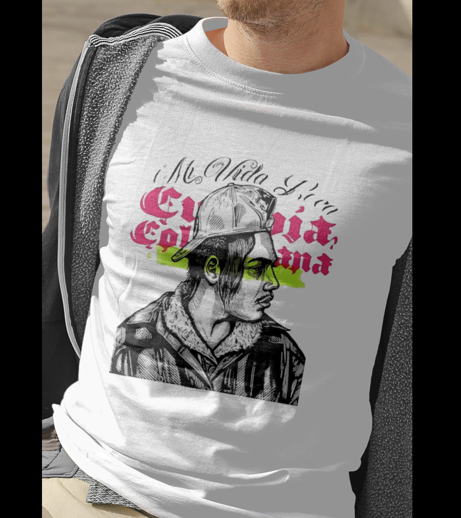 Mi Vida Loca Cultura Colombiana Urban Chicano Streetwear T-Shirt