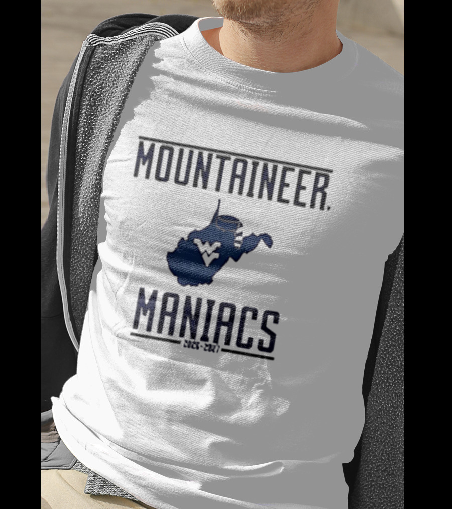 Mountaineer Maniacs West Virginia State Outline 2026 2027 T-Shirt