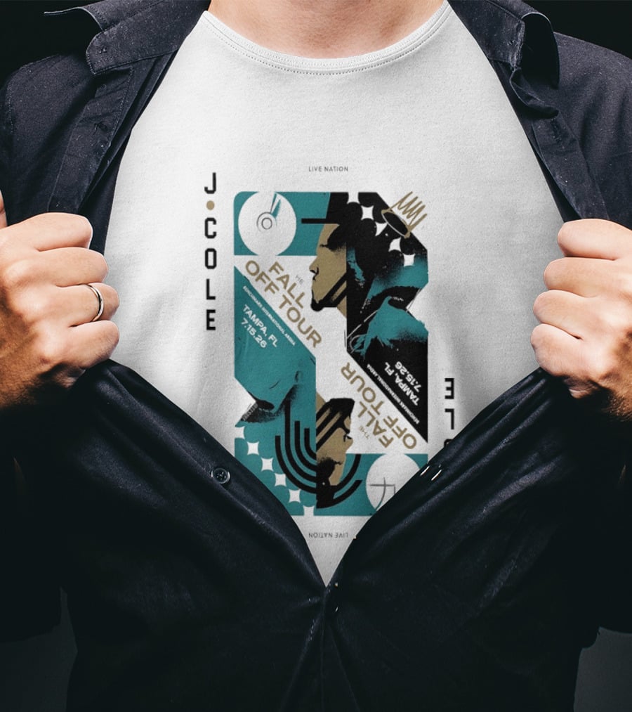 J Cole Live Nation The Fall Off Tour Tampa 2026 T-Shirt