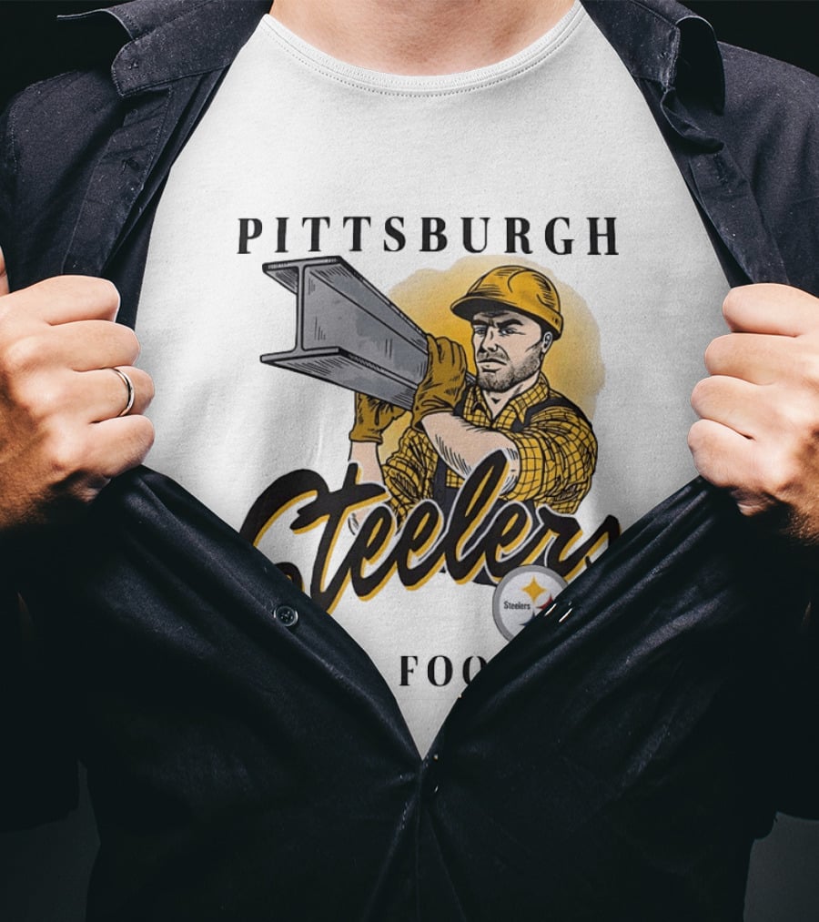 Pittsburgh Steelers Football Construction Worker Strength T-Shirt