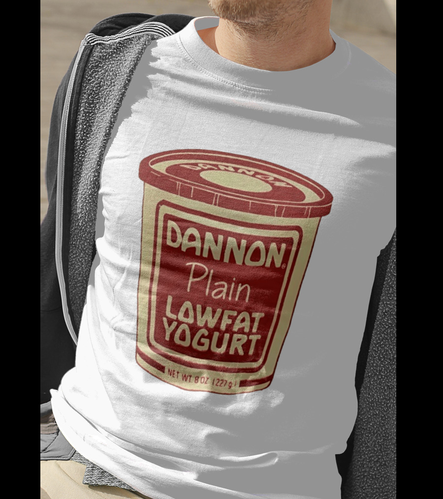 Dannon Plain Lowfat Yogurt 8oz 227g 1980s T-Shirt