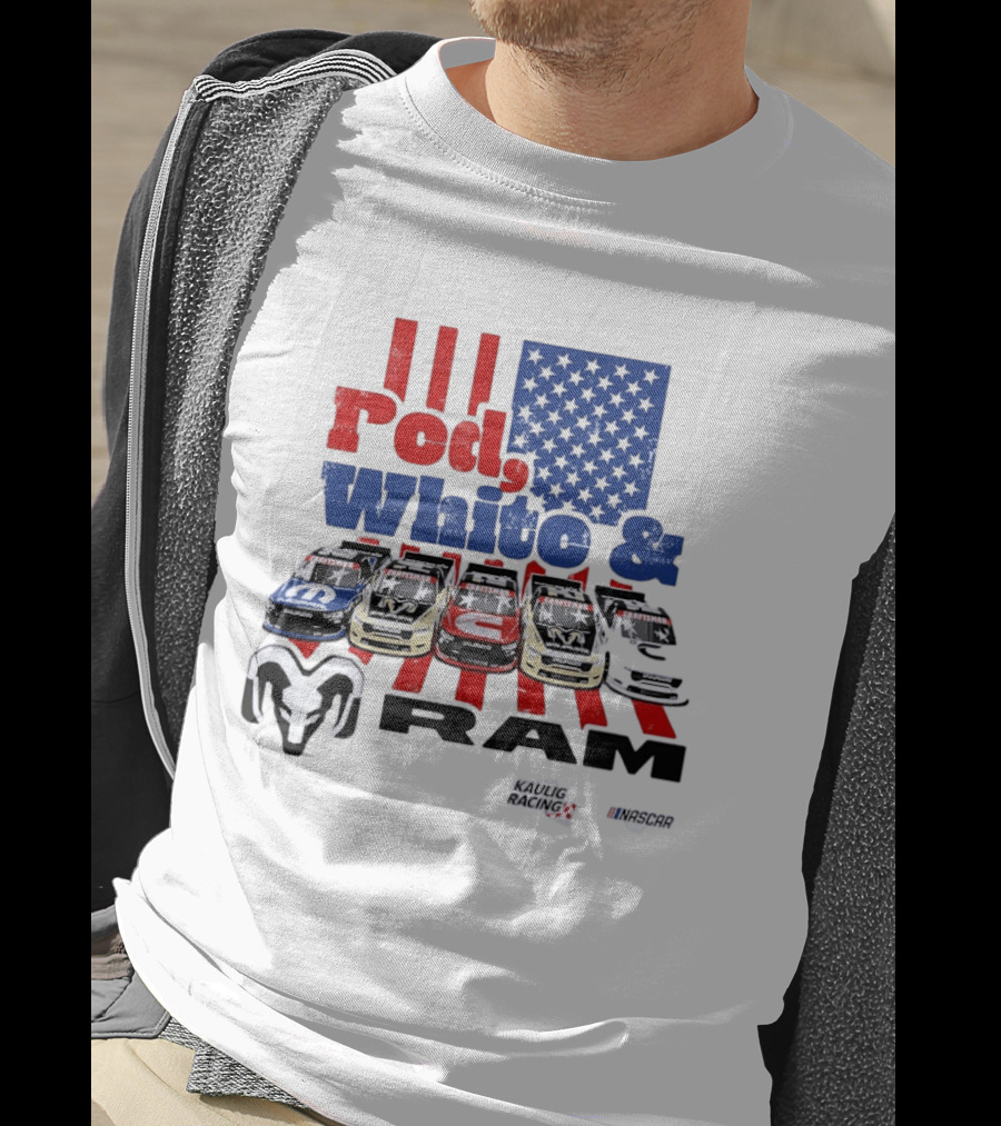 Red White RAM NASCAR Kaulig Racing Mopar Craftsman T-Shirt