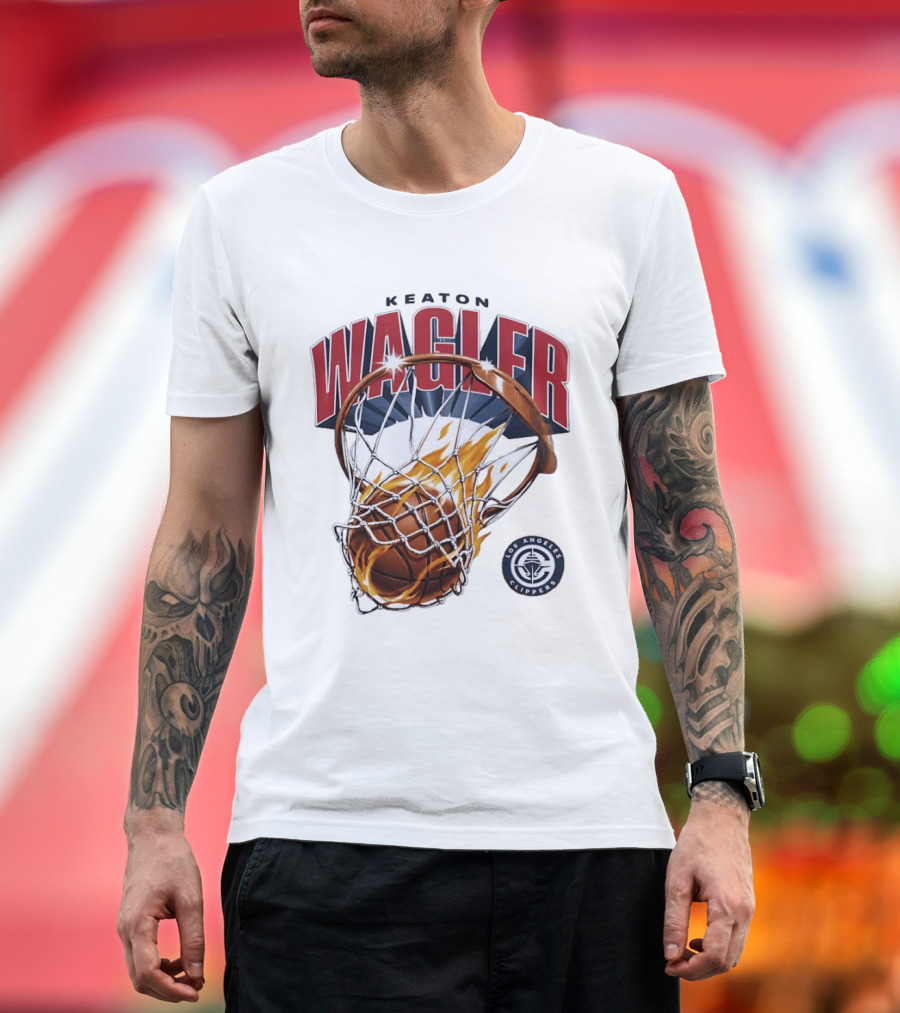 Keaton Wagler Los Angeles Clippers Basketball Net Dunk T-Shirt