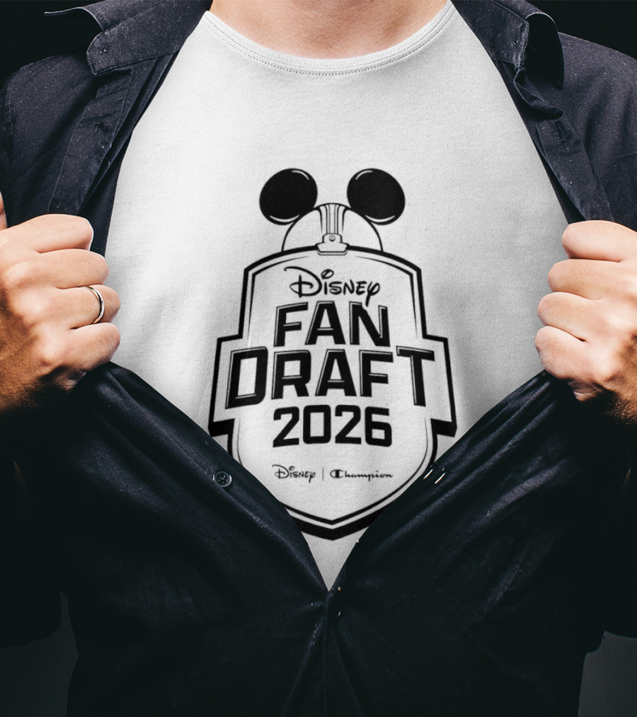 Disney Fan Draft 2026 Mickey Ears Disney X Champion T-Shirt