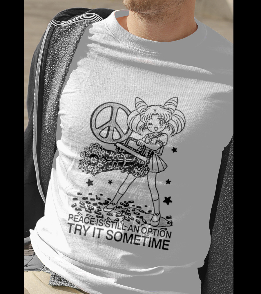 Sailor Moon Peace Sign Option Try It Sometime Anime Manga T-Shirt