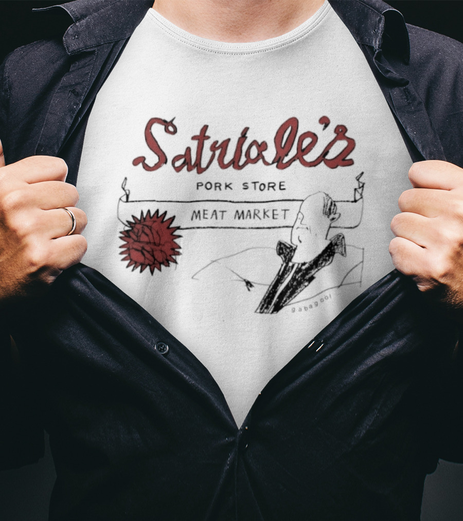Satriale's Pork Store Meat Market Gabagool Drawing T-Shirt