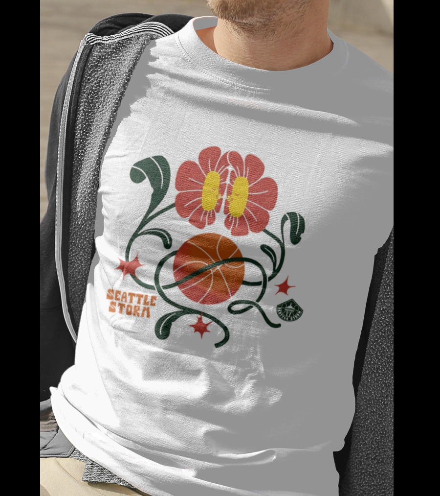 Seattle Storm WNBA Basketball Flower T-Shirt